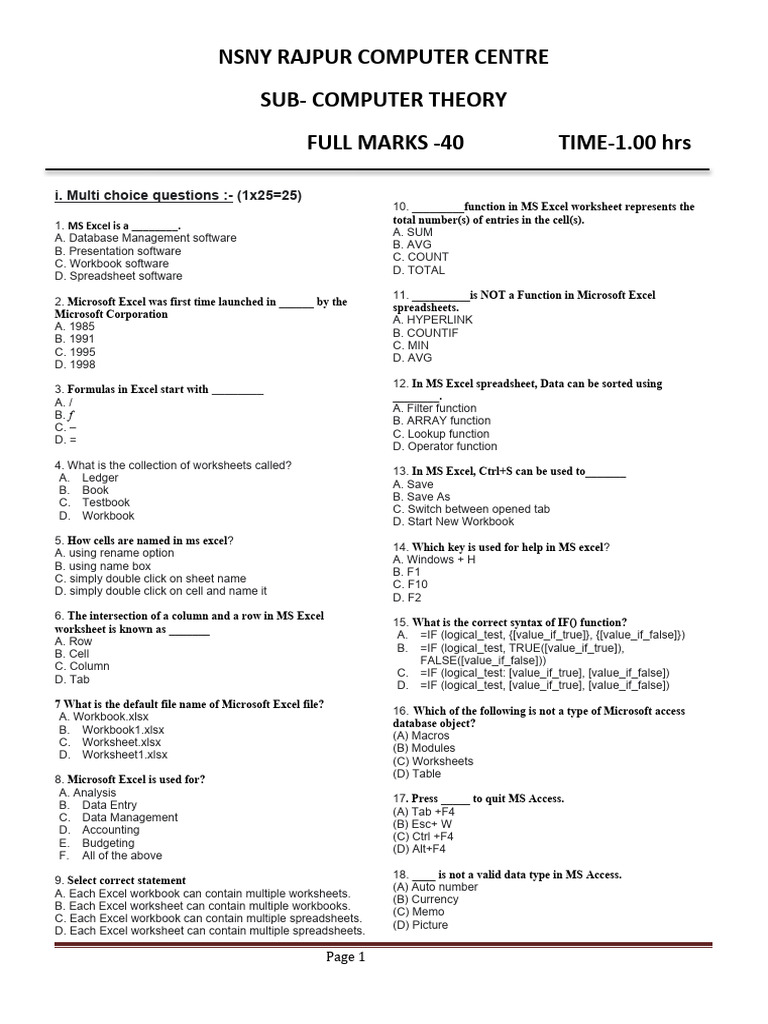 Dfa exam ist unit pdf microsoft excel spreadsheet