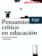 DUCOING WATTY, P. (Comp.) - Pensamiento Crítico en Educación (Por Ganz1912)