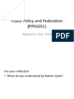 Public Policy and Federalism (PPS5051)