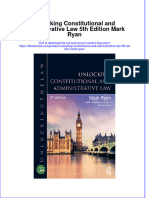 Full Ebook of Unlocking Constitutional and Administrative Law 5Th Edition Mark Ryan Online PDF All Chapter