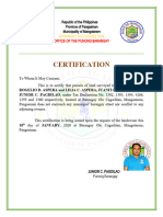 Certificate For Survey