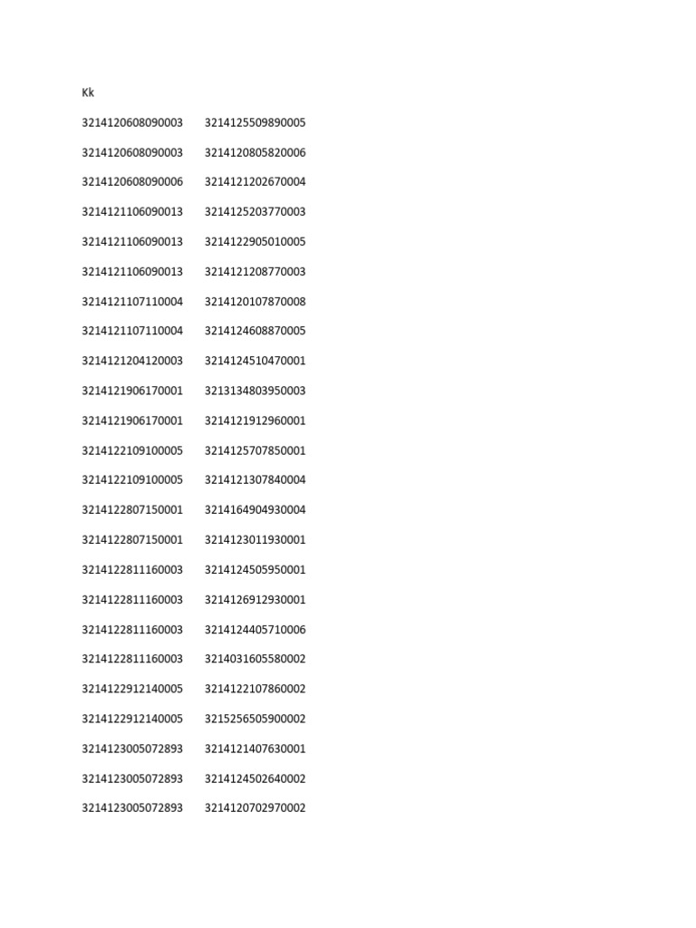 List of Unique Identifiers | PDF | Science & Mathematics | Technology ...