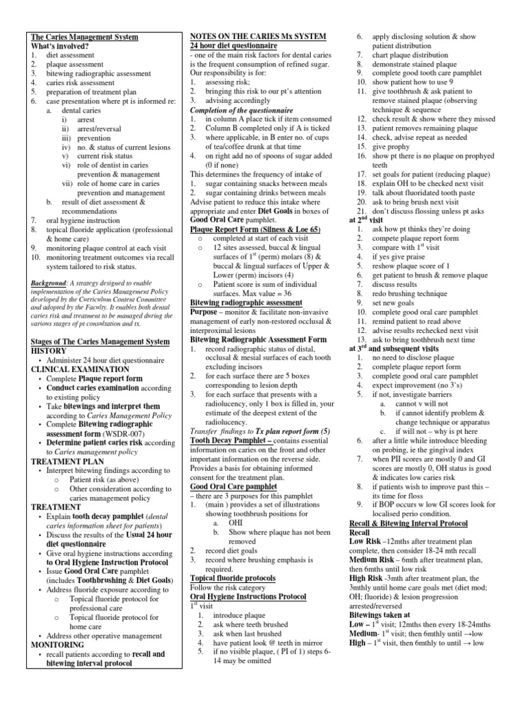 treatment plan | PDF | Oral Hygiene | Human Tooth