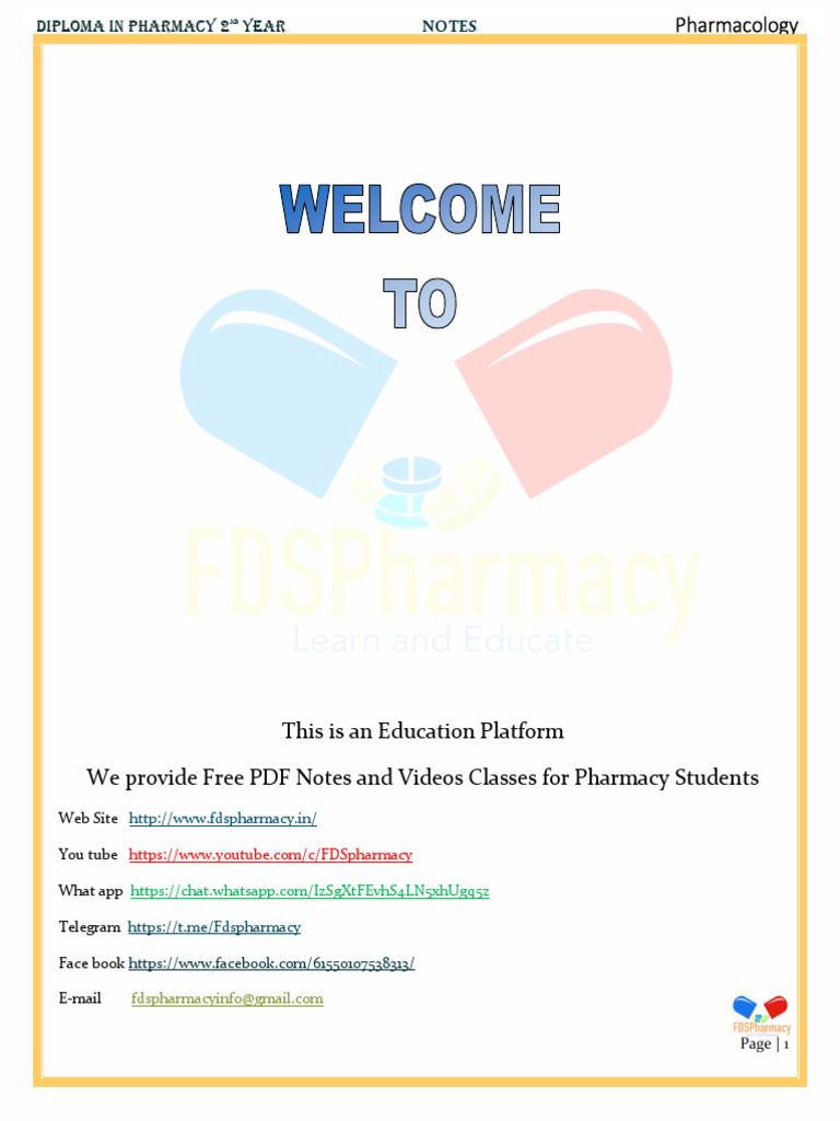 CLINICAL PHARMACOLOGY EASY NOTES PDF visual data 8