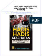 PDF of Pengantar Hadis Hadis Kesehatan Studi Pendekatan Integrasi DR Watni Marpaung Full Chapter Ebook