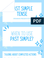 Past Simple Tense Grammar Presentation in Blue White Basic Style