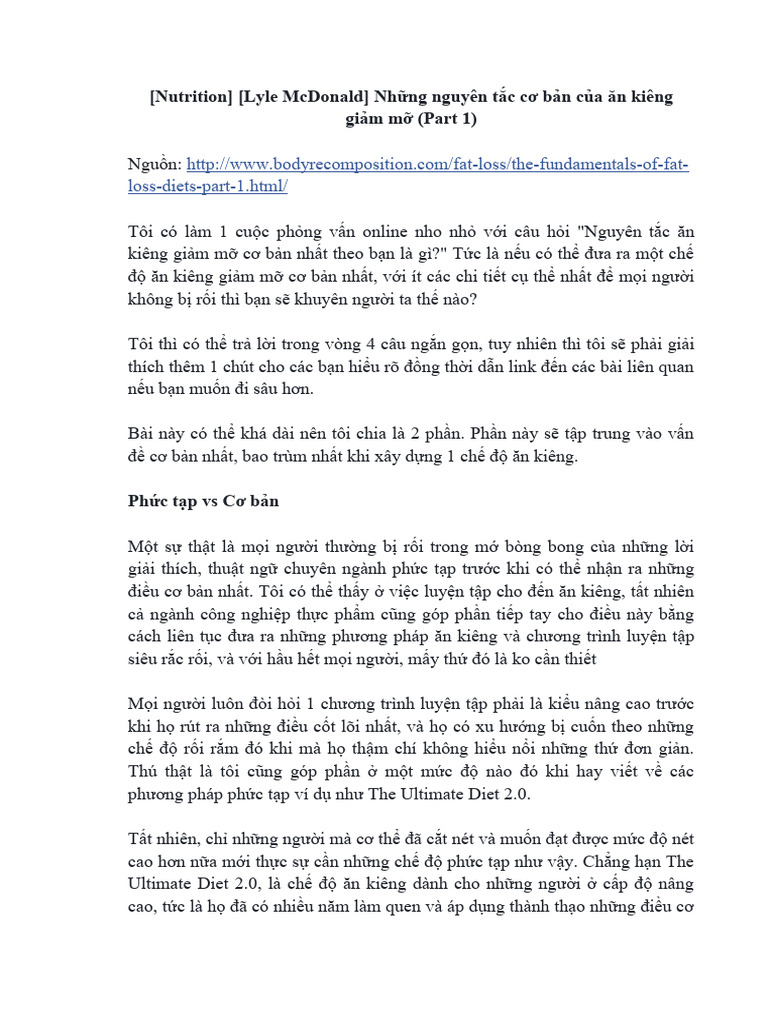 Lyle Mcdonald Fat Loss | PDF