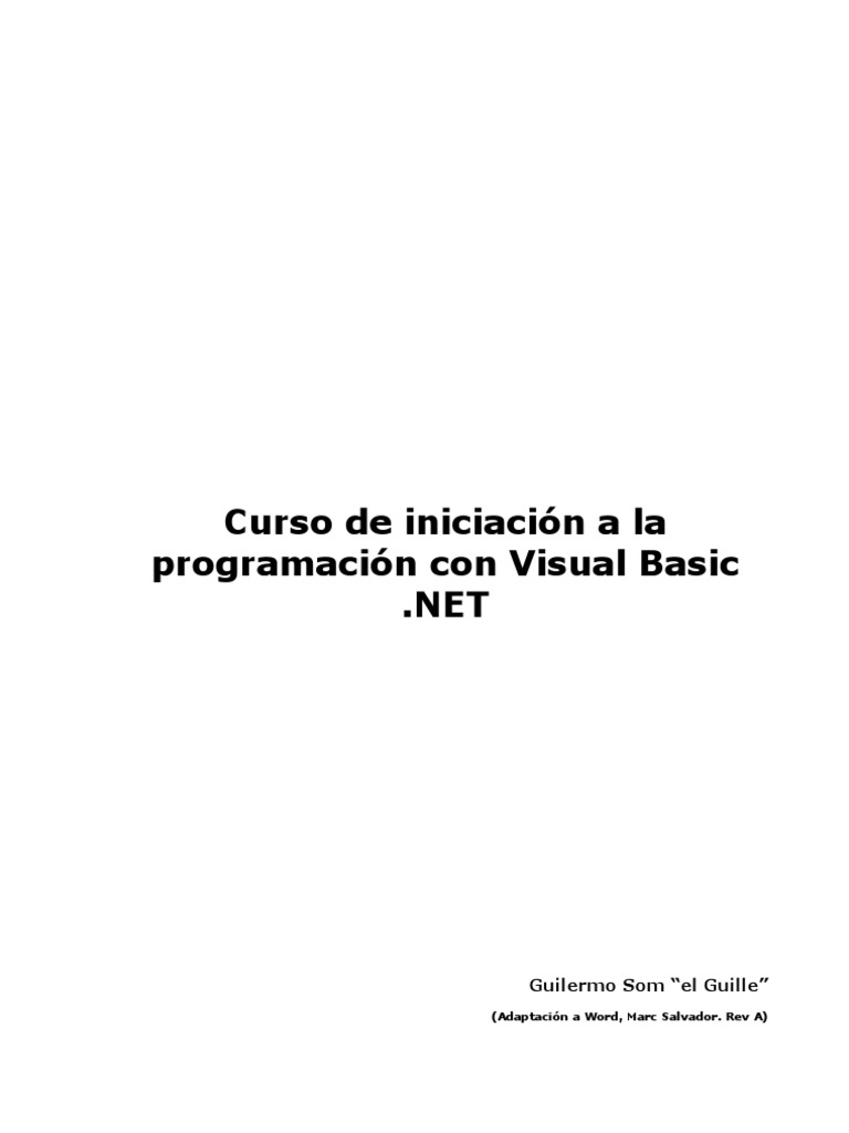 Programación en Visual Basic | PDF | .NET Framework | Biblioteca ...