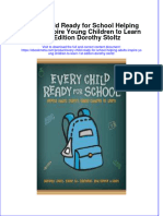 Full Ebook of Every Child Ready For School Helping Adults Inspire Young Children To Learn 1St Edition Dorothy Stoltz Online PDF All Chapter