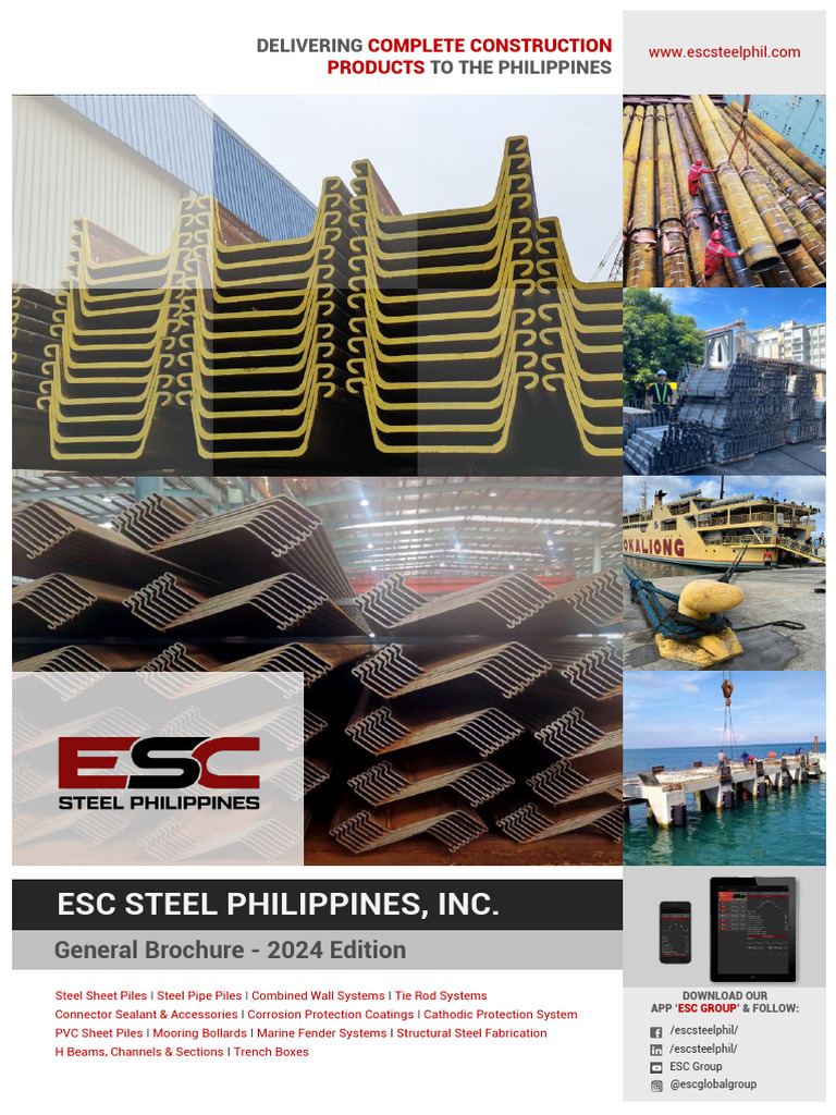 ESC Steel Philippines Inc Catalogue | PDF | Deep Foundation | Sheet Metal
