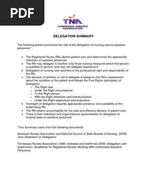 Nursing Delegation Guides Nursing Competence Human - 