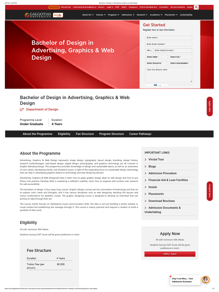 Bachelor of Design in Graphics & Web Design | PDF | Web Design | Design