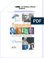 PDF of Yapisalcilik 1St Edition Olivier Dekens Full Chapter Ebook