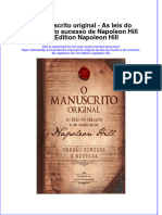 Full Download O Manuscrito Original As Leis Do Triunfo E Do Sucesso de Napoleon Hill 1St Edition Napoleon Hill Online Full Chapter PDF