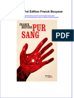 PDF of Pur Sang 1St Edition Franck Bouysse Full Chapter Ebook