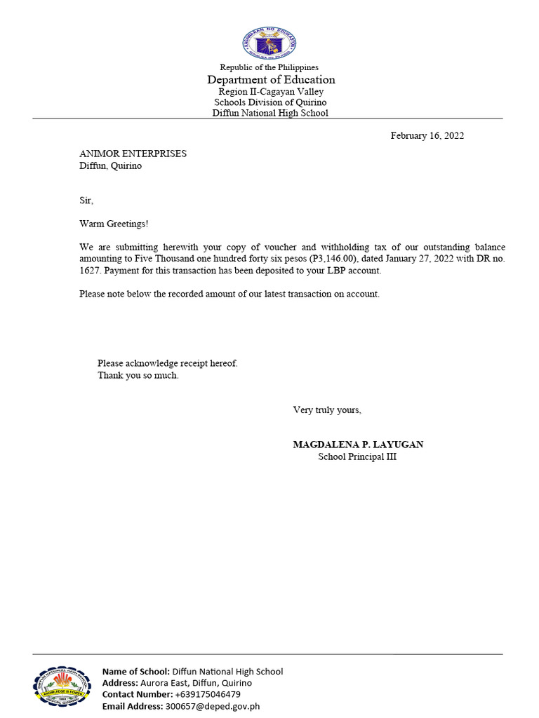 Voucher Submission for Animor Enterprises | PDF