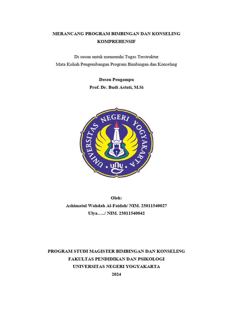 Program BK Komprehensif UNY | PDF | Karier & Perkembangan