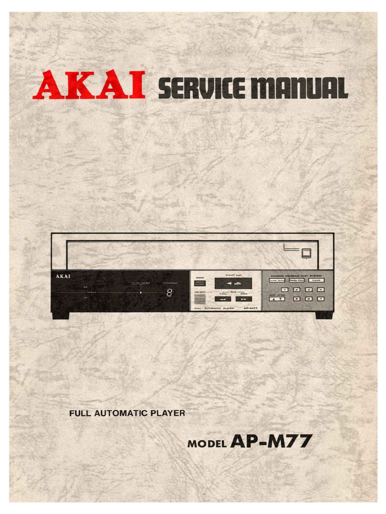 Akai AP M77 Service Manual | PDF