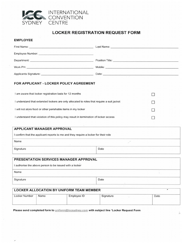 Locker Registration Form (2) - Signed | PDF