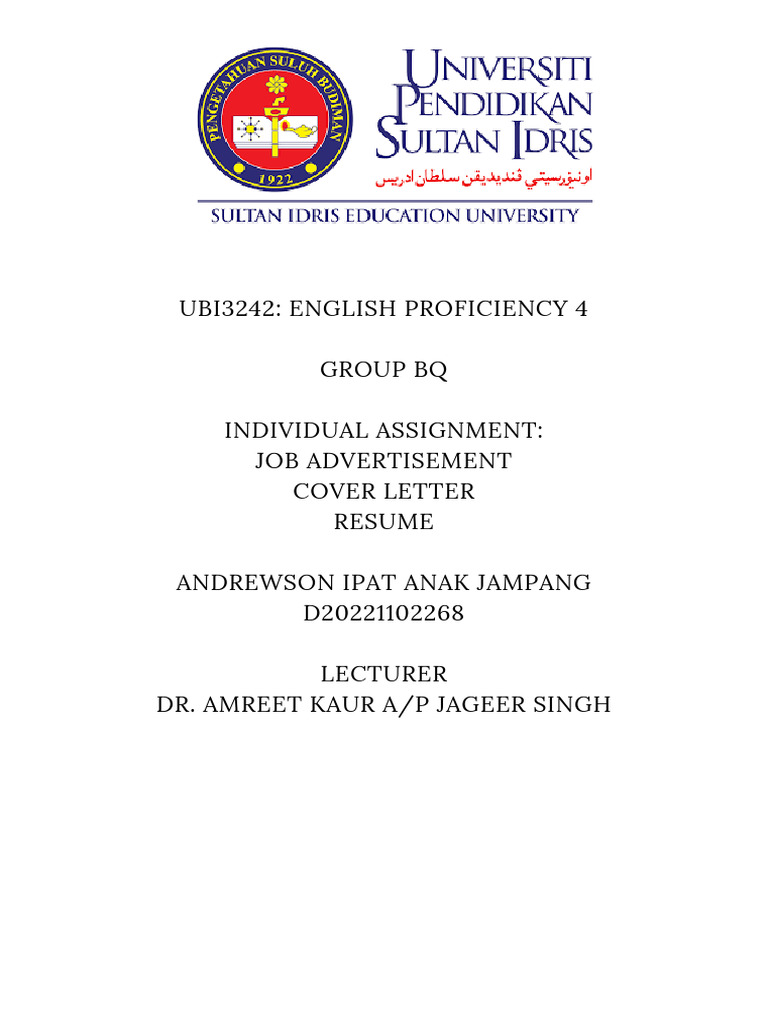 Job Application: Operation Manager | PDF