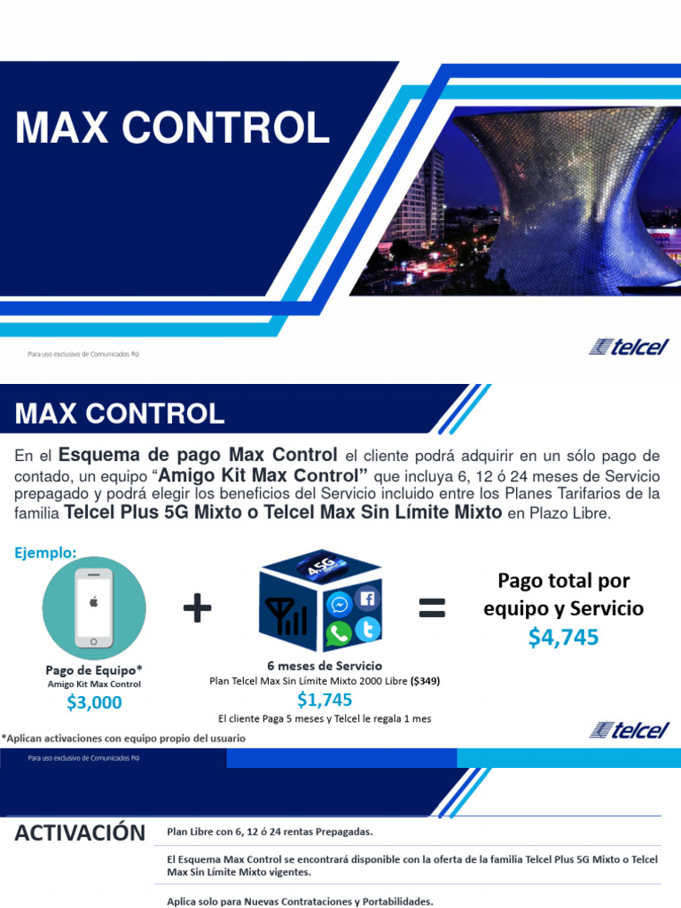 Planes Telcel Max Control 2025 | PDF | Finanzas y dinero