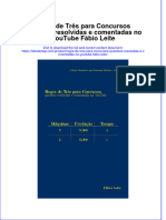 Download pdf of Regra De Tres Para Concursos Questoes Resolvidas E Comentadas No Youtube Fabio Leite full chapter ebook 