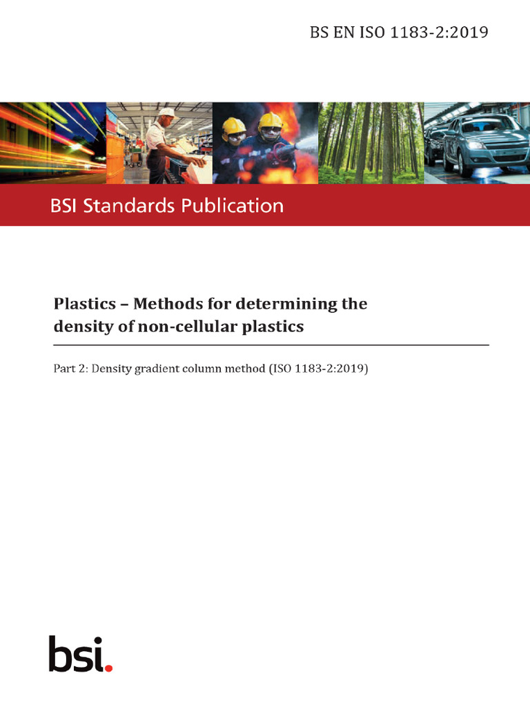 1183-2-2019 - BS en Iso | PDF | Density | Buoyancy