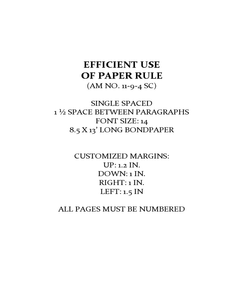 Paper Formatting Guidelines for AM NO. 11-9-4 | PDF