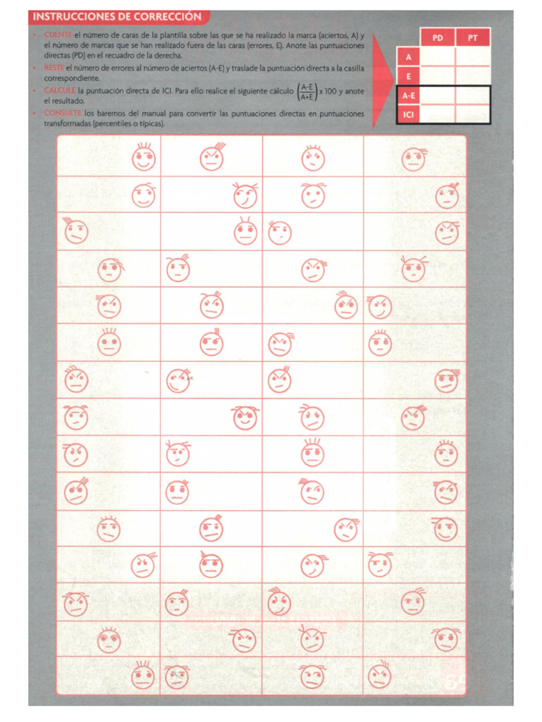 Test caras r pdf