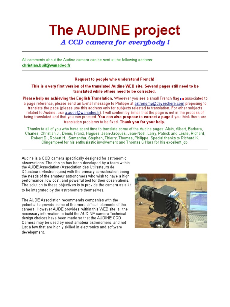 Audine | PDF | Charge Coupled Device | Logic Gate