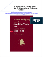 PDF of Samtliche Werke 18 01 Letzte Jahre 1827 1832 1St Edition Johann Wolfgang Goethe Full Chapter Ebook