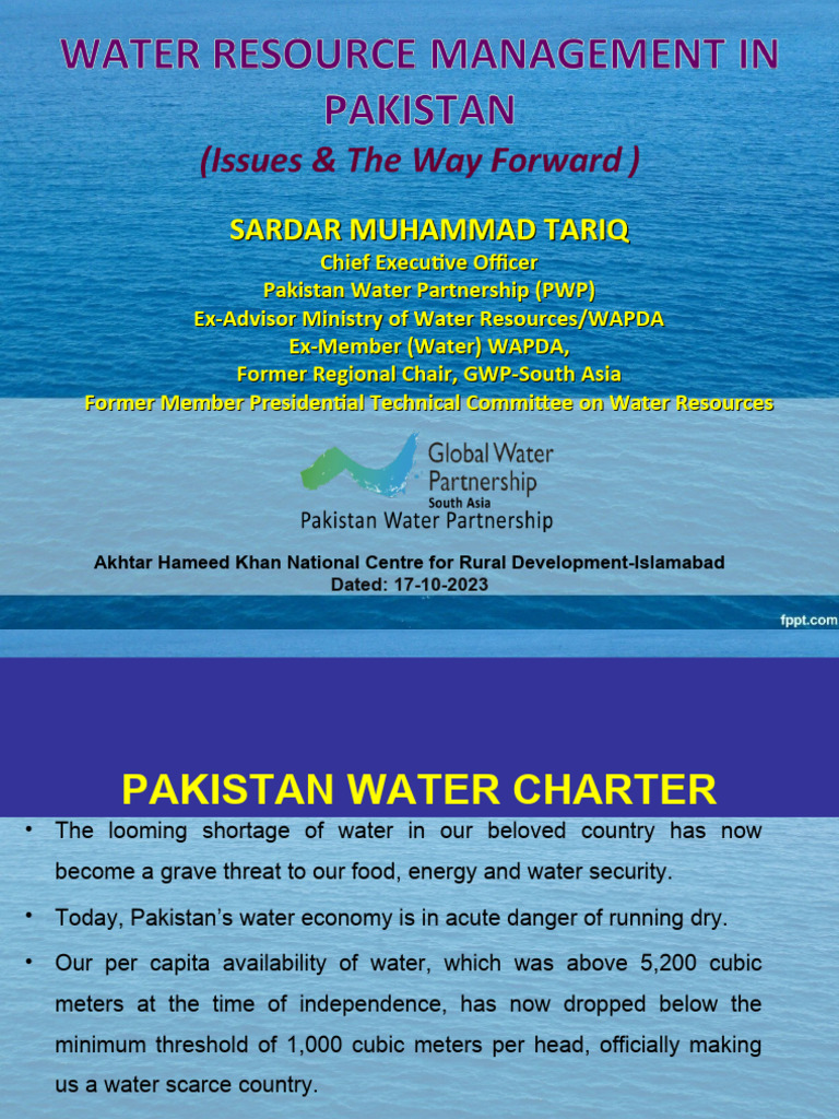 Water Resource Management in Pakistan | Download Free PDF | Pakistan ...
