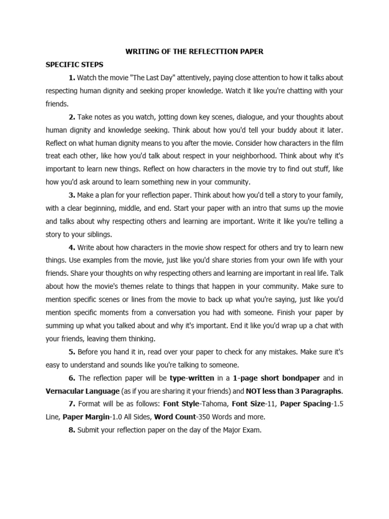 Wriiten Work For Ethics - Reflecttion Paper | PDF | Career & Growth ...