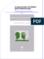 PDF of Psicologia para Juristas 1St Edition Miguel Clemente Diaz 2 Full Chapter Ebook