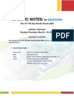 ITS APF Delegates Logistic Notes - Type B