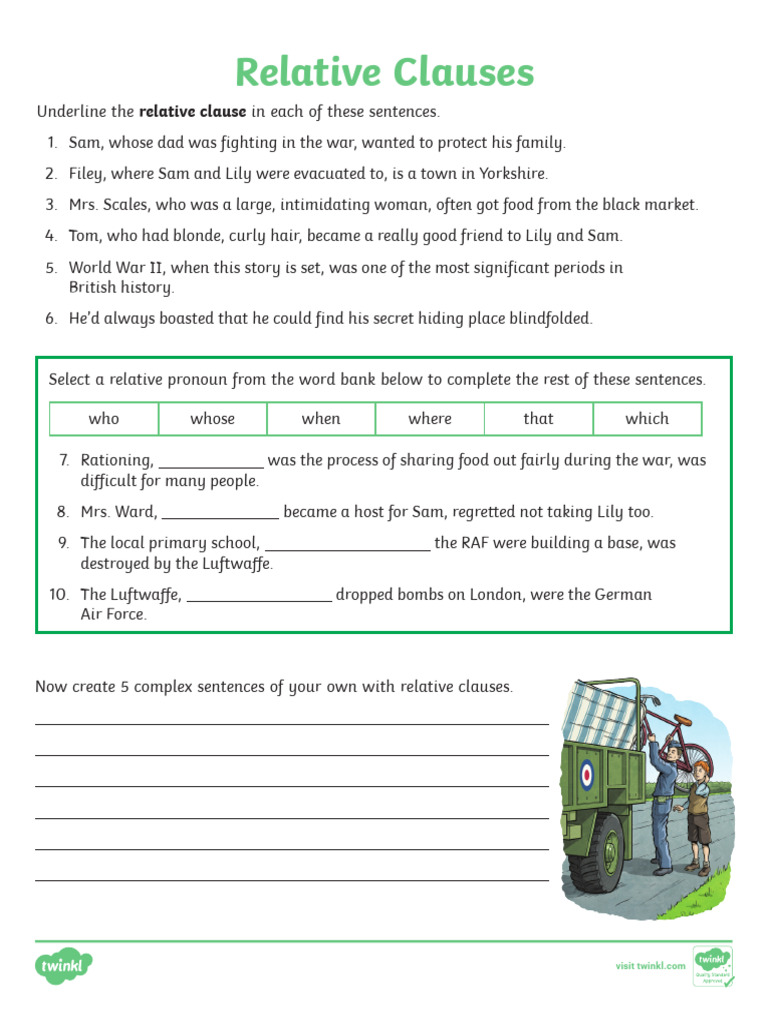 Understanding Relative Clauses KS2 | PDF | History | Classics