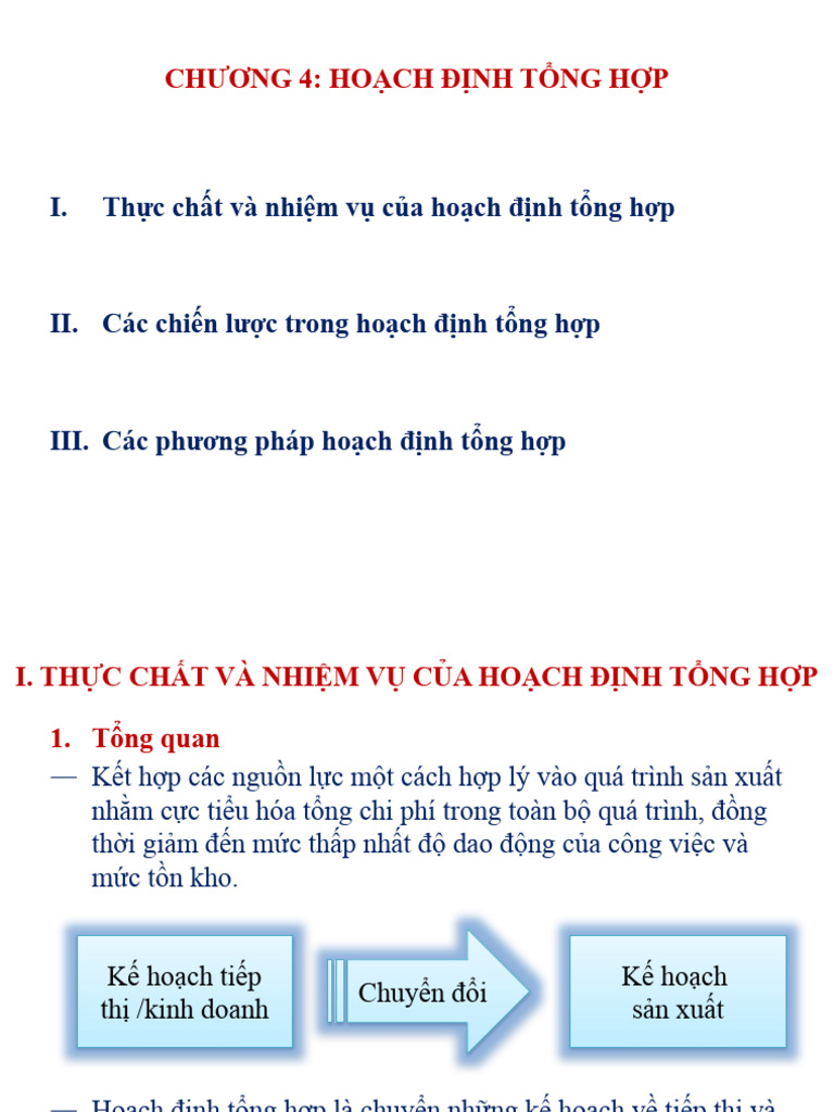 Chuong 4 - Hoach Dinh Tong Hop | PDF
