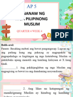 Pananaw NG Mga Pilipinong Muslim: Quarter 4 Week 4