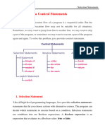 Chapter 3: Java Control Statements: 1. Selection Statement