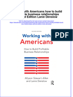 Full Ebook of Working With Americans How To Build Profitable Business Relationships Second Edition Lanie Denslow Online PDF All Chapter