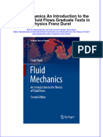 Download full ebook of Fluid Mechanics An Introduction To The Theory Of Fluid Flows Graduate Texts In Physics Franz Durst online pdf all chapter docx 