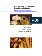 Download pdf of Qui Tu Aimes Jamais Ne Perdras 1St Edition Nathalie Bauer full chapter ebook 