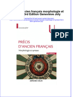 Full Download Precis D Ancien Francais Morphologie Et Syntaxe 3Rd Edition Genevieve Joly Online Full Chapter PDF