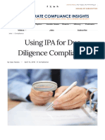 Using IPA For Due Diligence Compliance - Corporate Compliance Insights