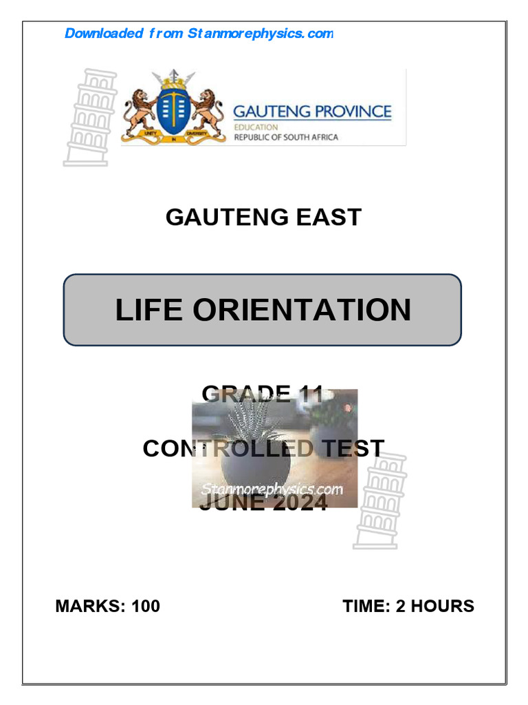 GP Life Orientation Grade 11 June 2024 QP Only | PDF | Violence ...