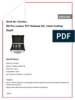 RS Pro 4 Piece TCT Holesaw Kit, 12mm Cutting Depth: Datasheet