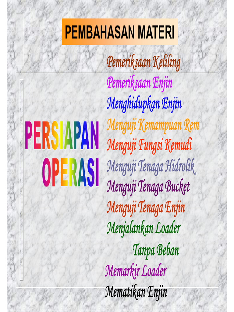 Penyebab Loader Tidak Maju Mundur | PDF
