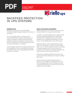 Backfeed Protection in UPS Riello