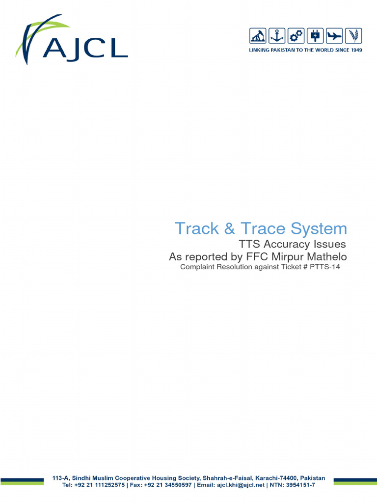 Issue Resolution Report - Ticket PTTS-14 | PDF