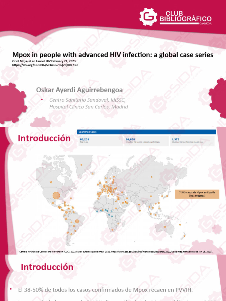 Mpox in People With Advanced HIV Infection: A Global Case Series | PDF ...